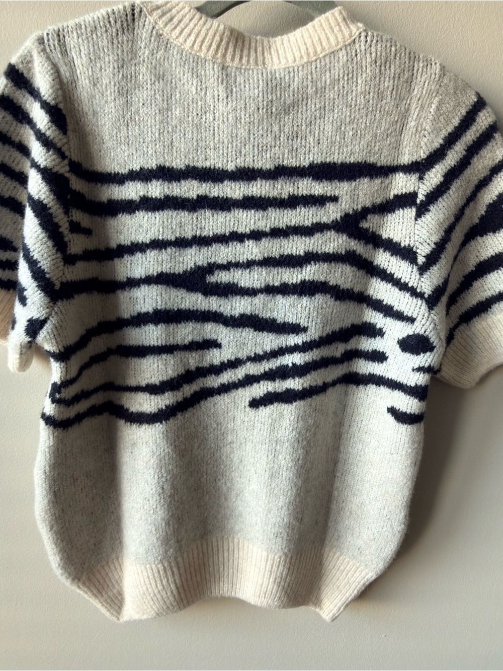 NWT Zebra Stripe Cozy Knit Sweater